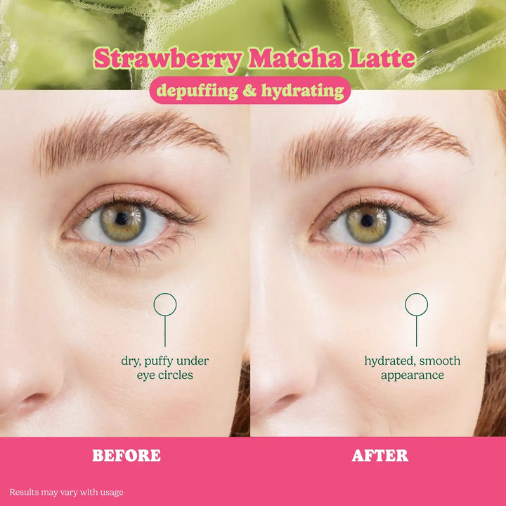 Strawberry Matcha Latte Depuffing &amp; Hydrating Eye Patches