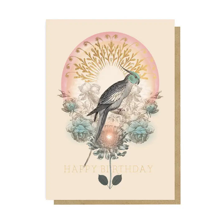 Greeting Card Parakeet Birthday