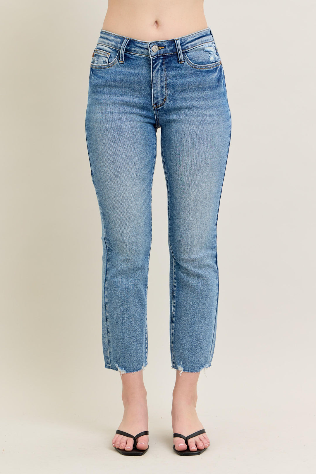 Mr Vintage Wash Destroy Hem Kick Flare