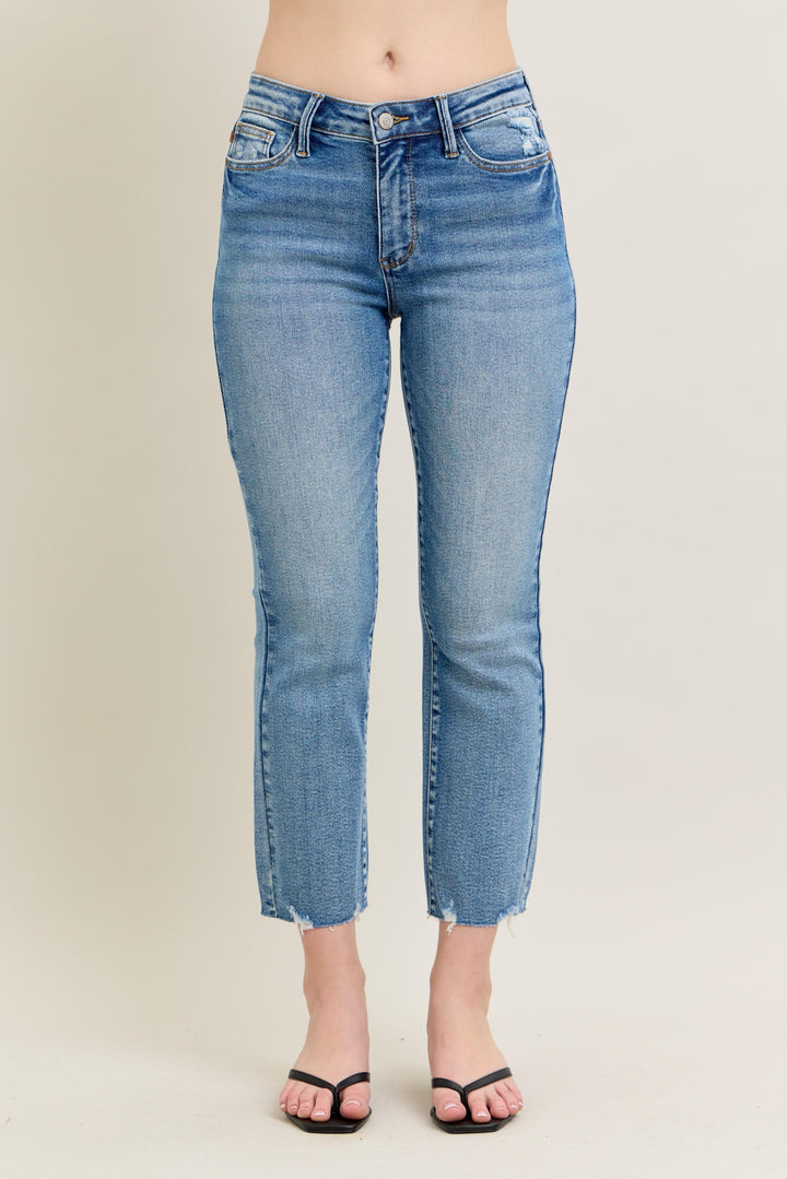 Mr Vintage Wash Destroy Hem Kick Flare