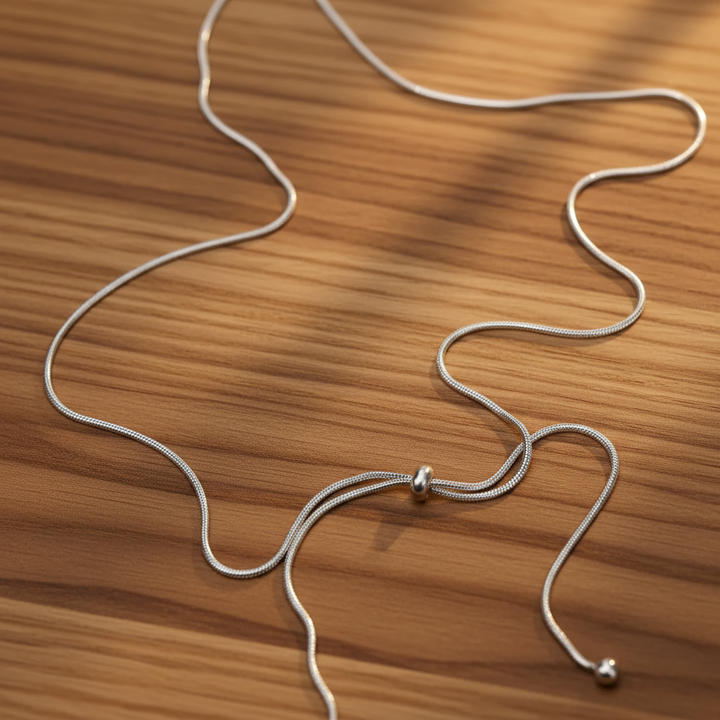 3 in 1 Silver Necklace - flat lay