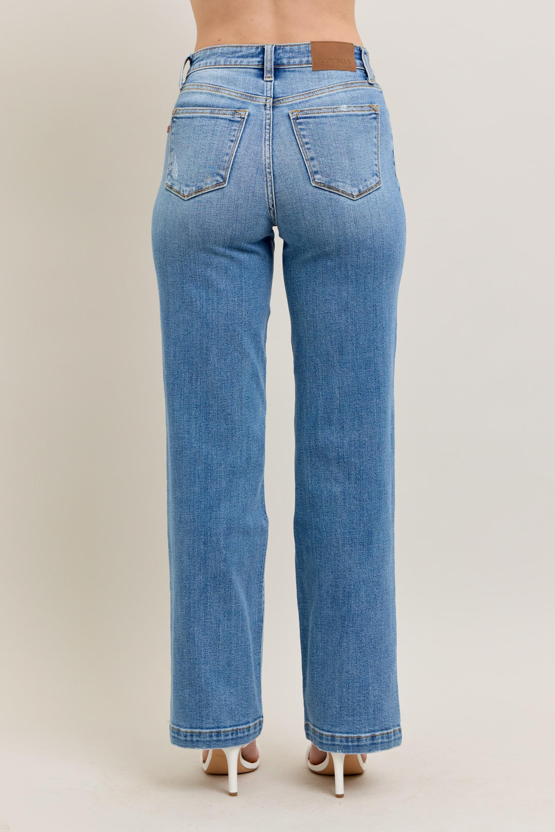 Medium Wash Trouser Straight Fit