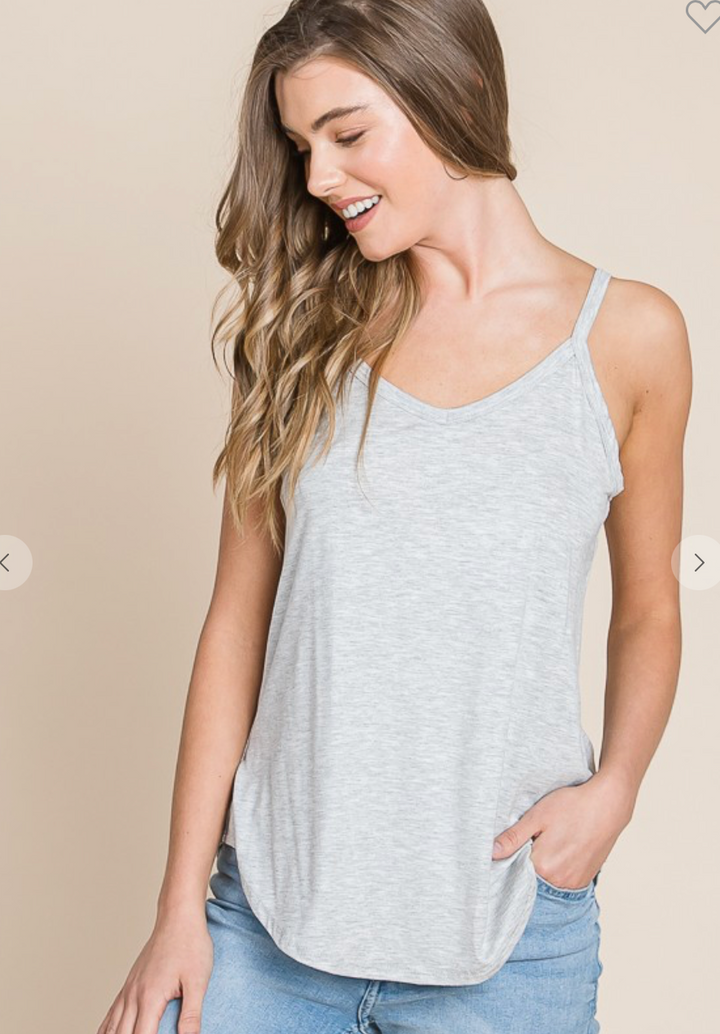 Basic Solid Spaghetti Strap Tank