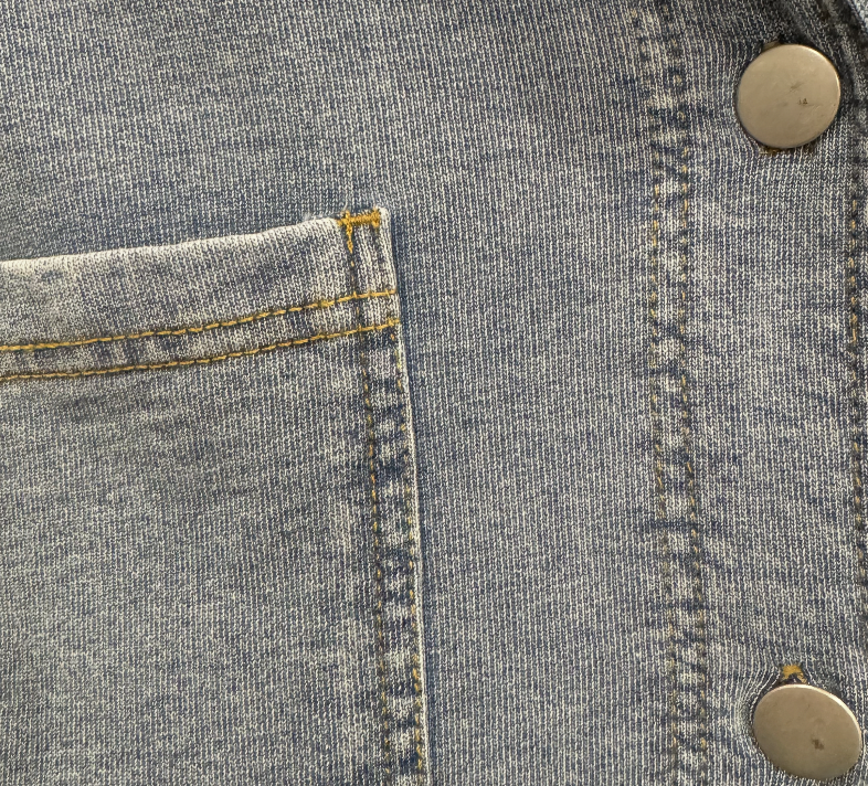 Soft Knit Denim Oversized Shacket