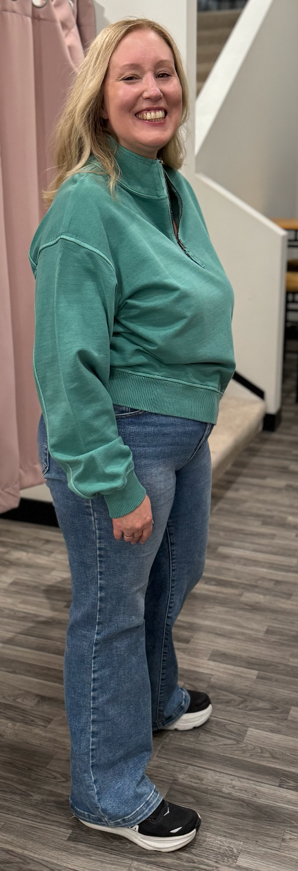 Pigment Washed 1/2 Zip Pullover