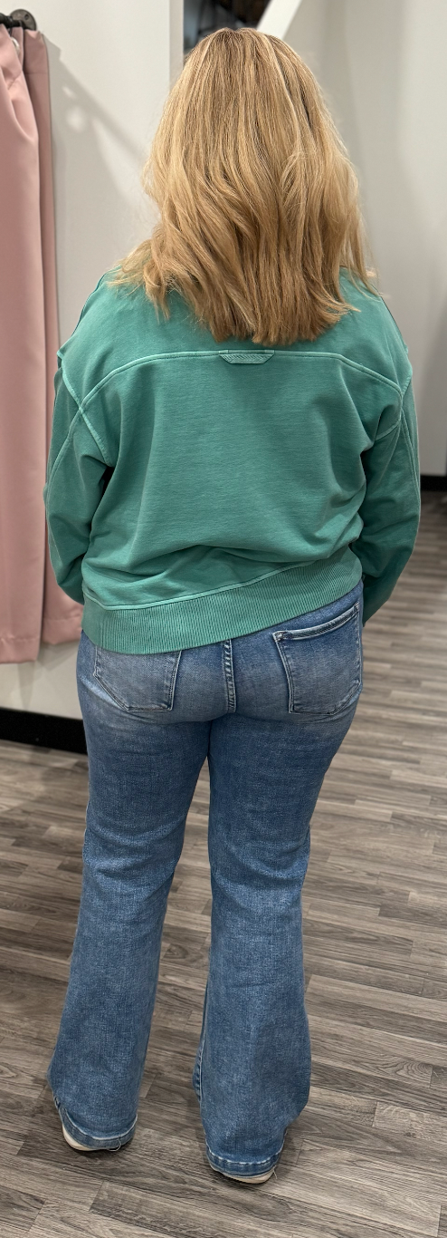 Pigment Washed 1/2 Zip Pullover