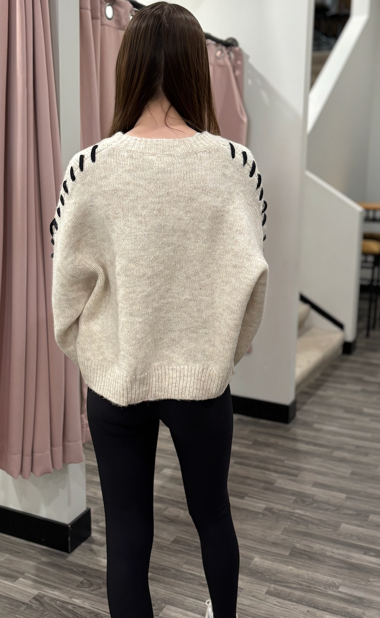 Stitch Detail Sweater Top