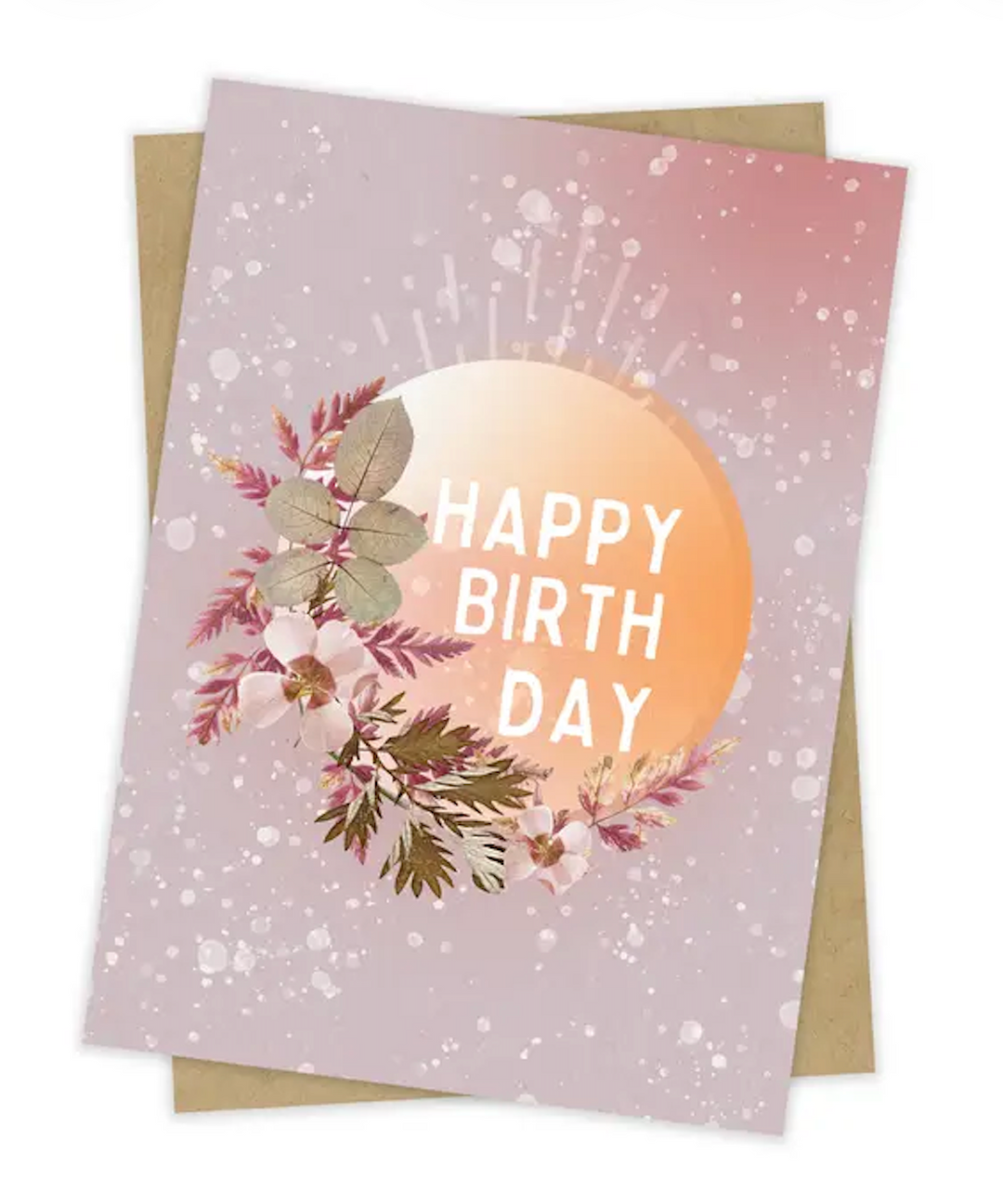 Mini Greeting Card Happy Birthday Moon