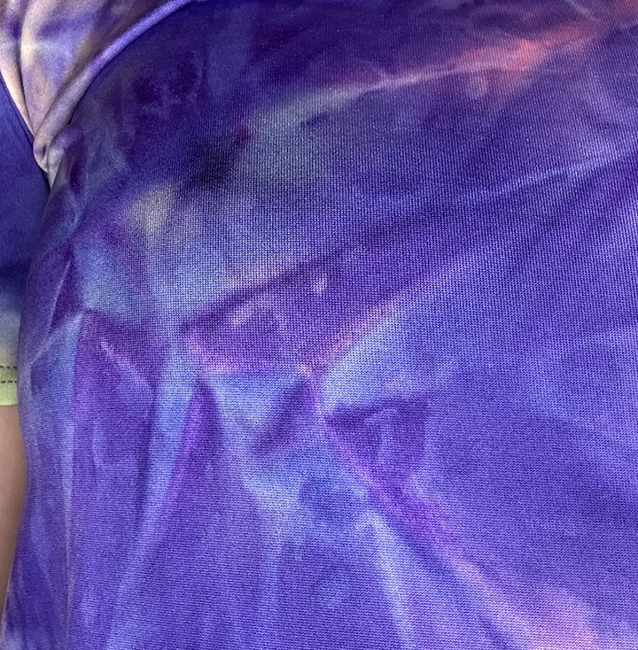 Multi Color Tie Dye V-Neck Short Sleeve Top