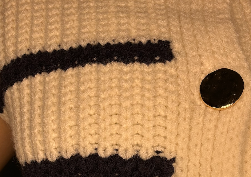 Stripe Sweater Knit Sleeveless Top