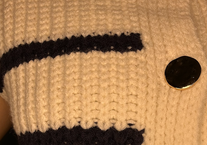 Stripe Sweater Knit Sleeveless Top