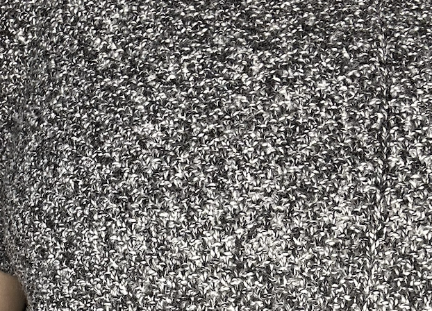 Black Speckled Short Sleeve V-Neck Top