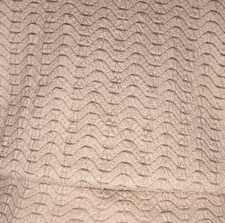 Taupe Textured Relaxed Short Sleeve Knit Top
