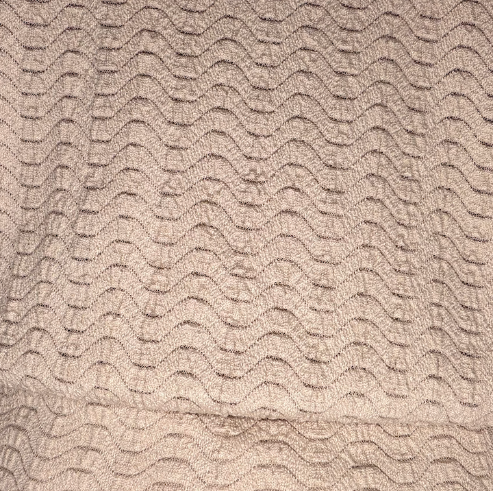 Taupe Textured Relaxed Short Sleeve Knit Top