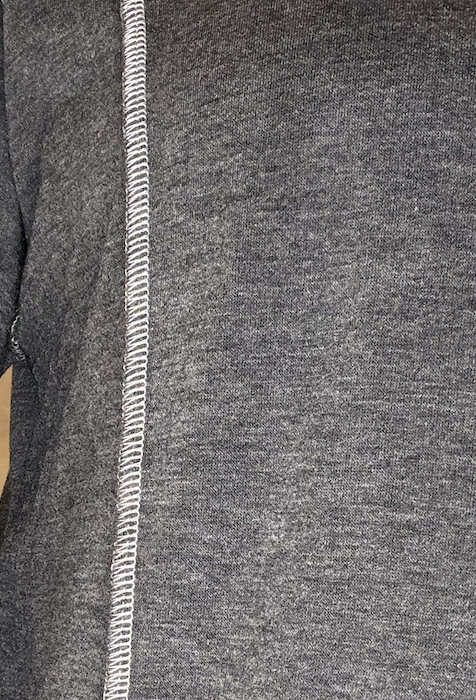 Two-Tone Charcoal Plaid Contrast Pullover Top