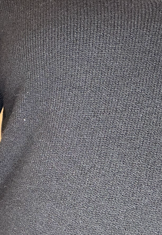 Black Oversized V-Neck Pullover Sweater