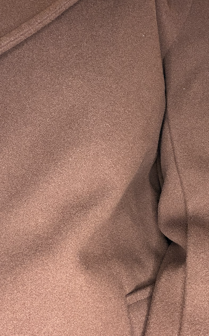 Chocolate Brown Longline Notch-Lapel Coat