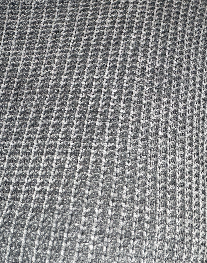 Ash Grey Chenille Waffle Knit Round Neck Sweater