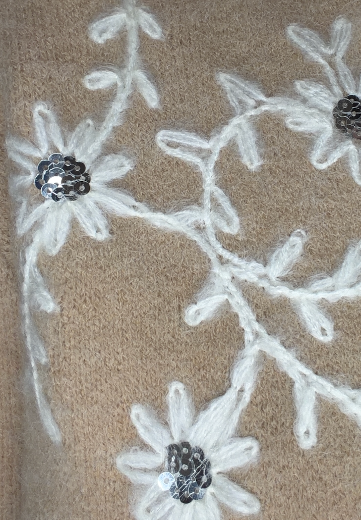 Floral Embellished Coatigan