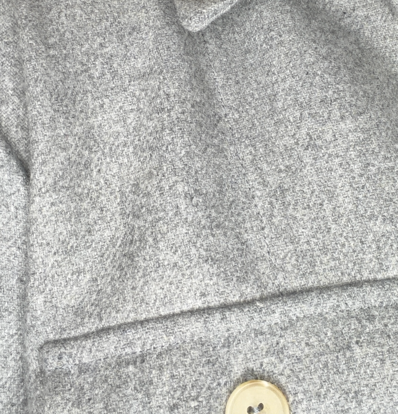 Hoodie Contrast Button Down Shirt Jacket