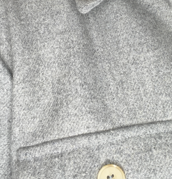 Hoodie Contrast Button Down Shirt Jacket