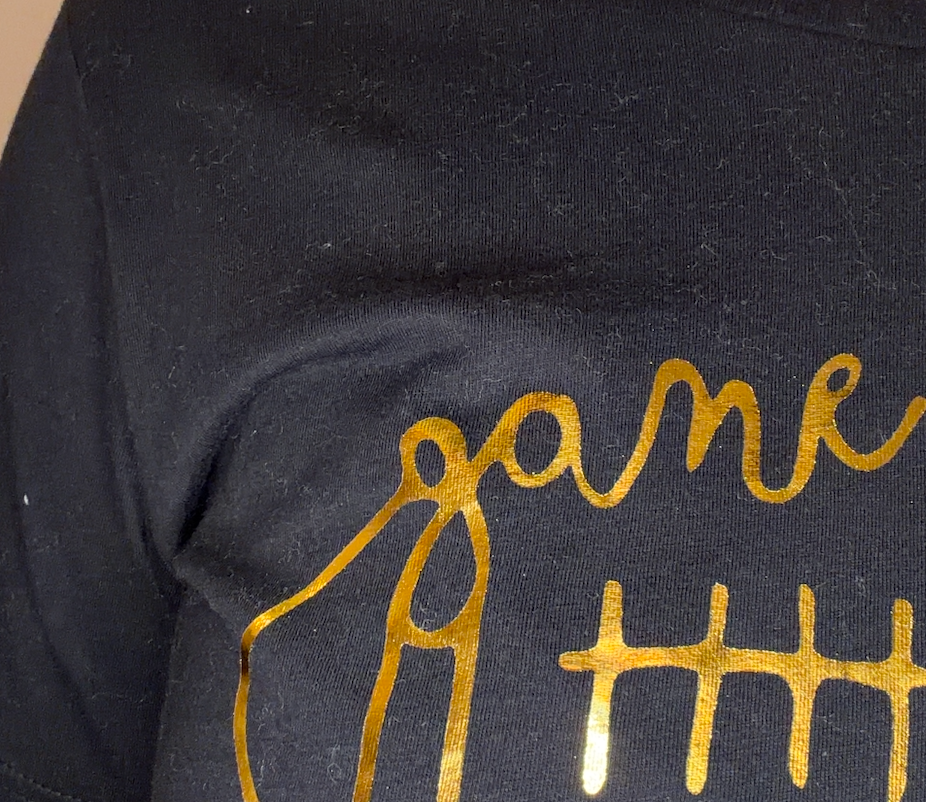 Black &amp; Gold Football Tee