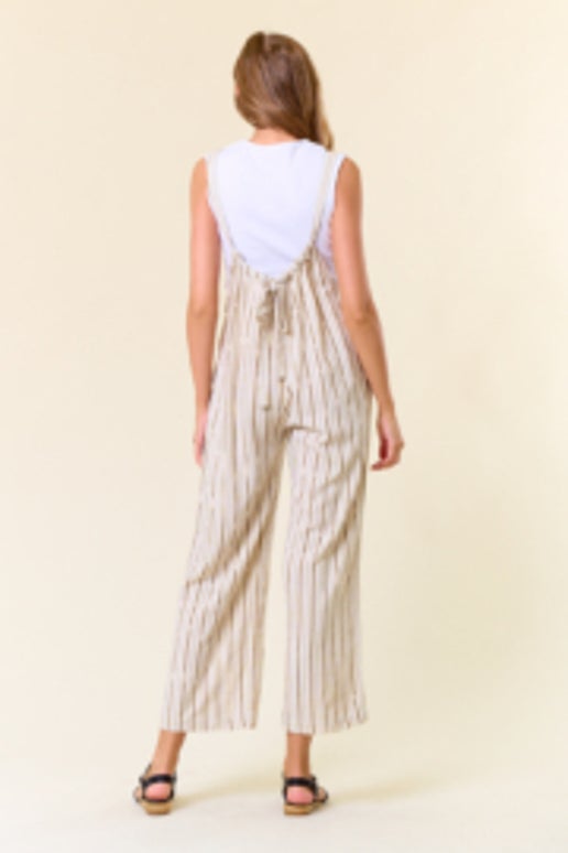 Stripe Wide Leg Overall