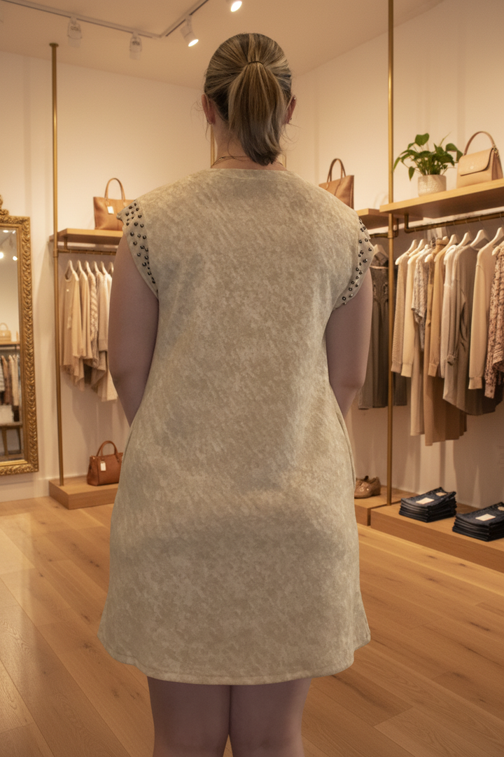 Back view — boutique background