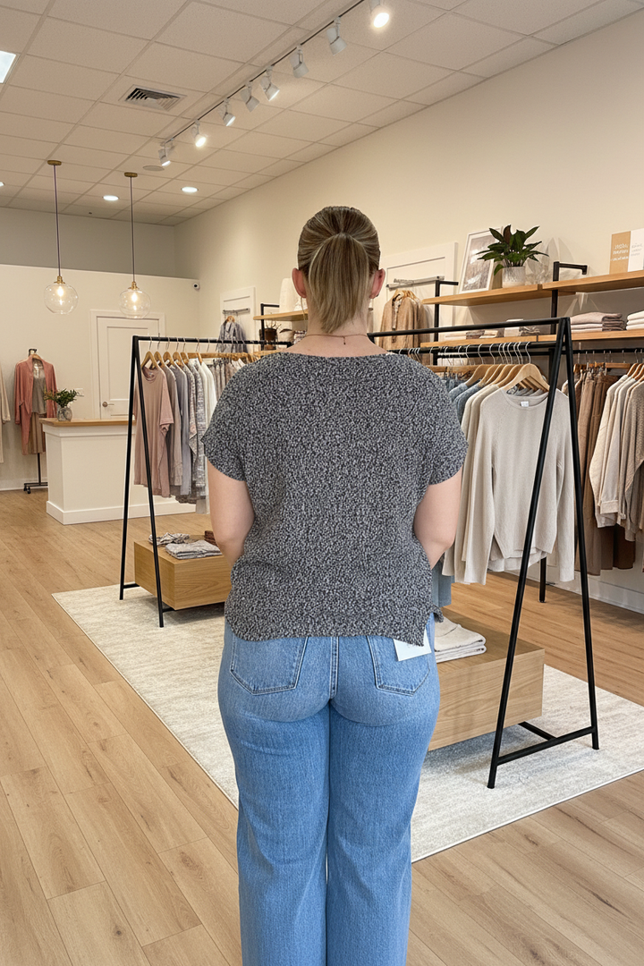 Back view - boutique background