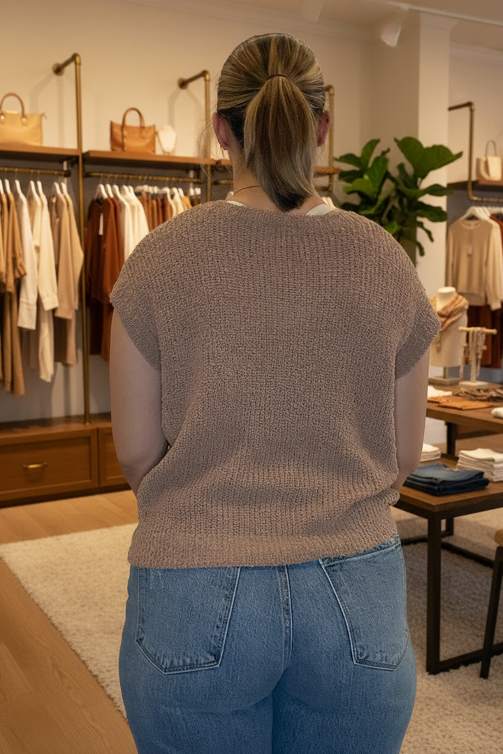 Back view — boutique background