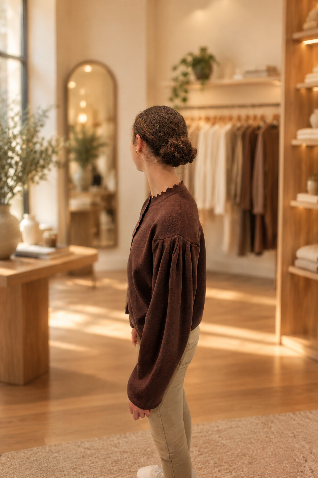 back view with boutique background