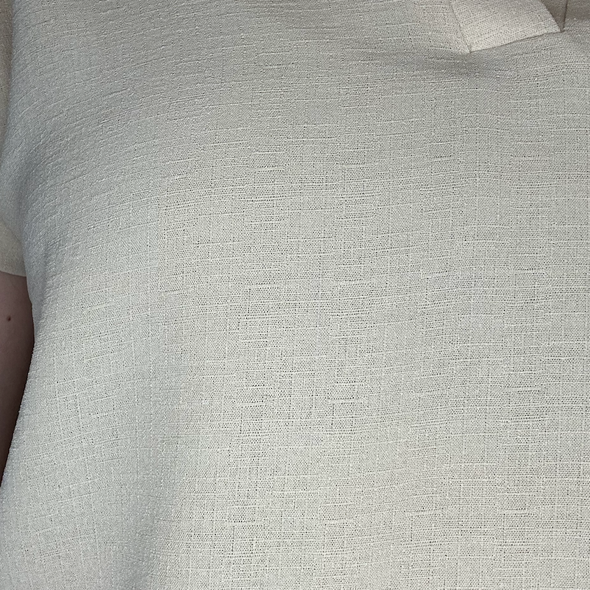 Split Neck Back Button Short Sleeve Blouse