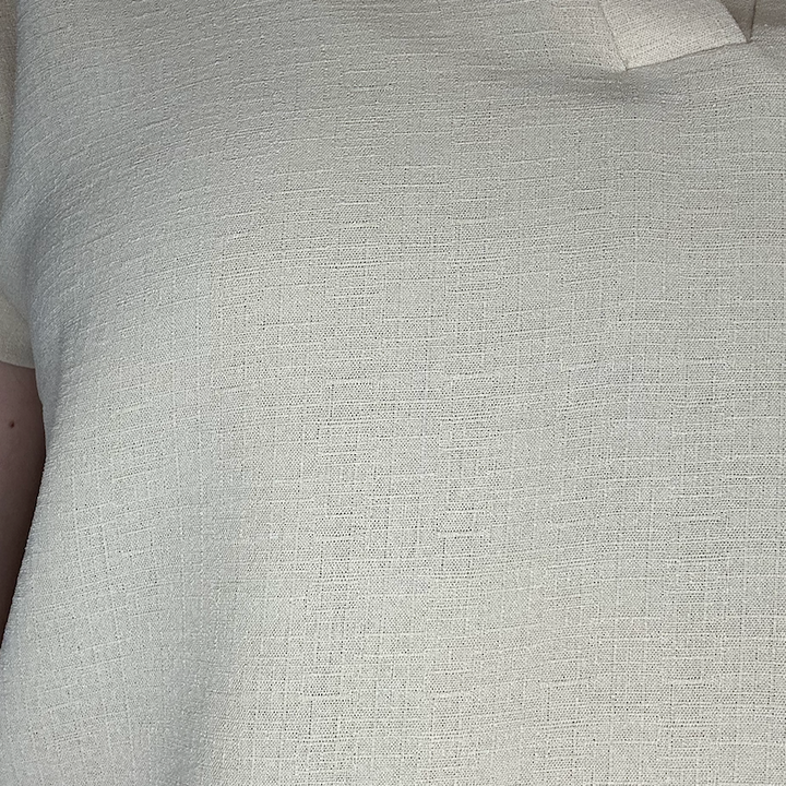 Split Neck Back Button Short Sleeve Blouse