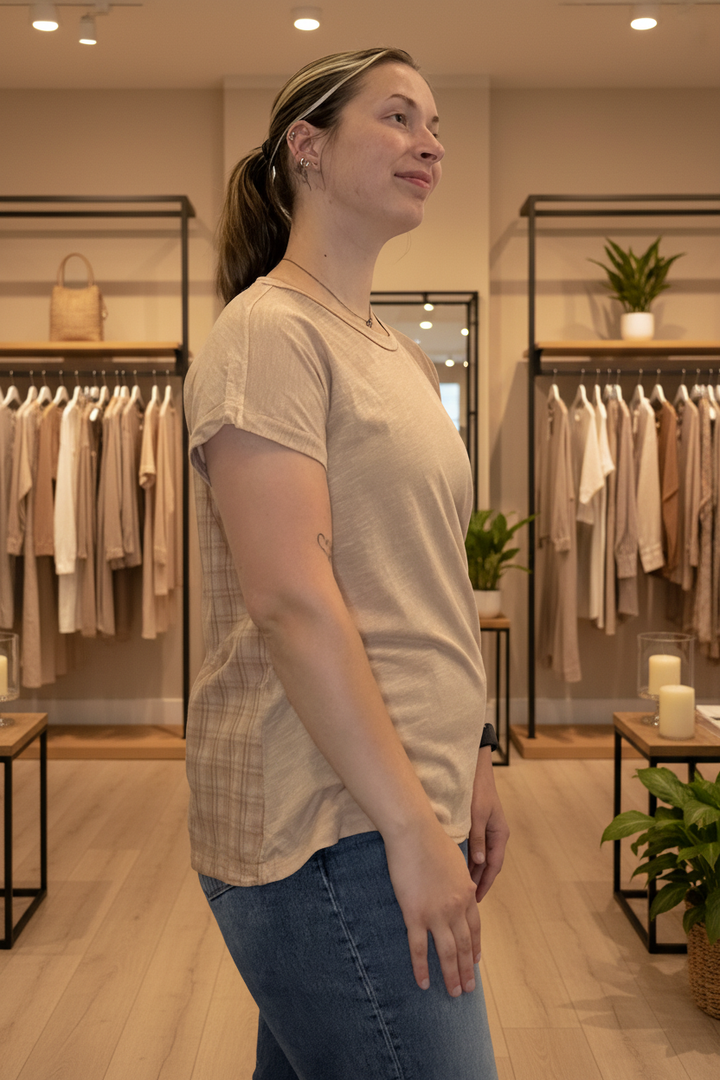 Beige Tee Side — Boutique Background