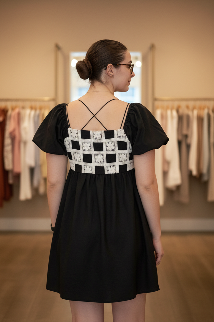 Black babydoll back