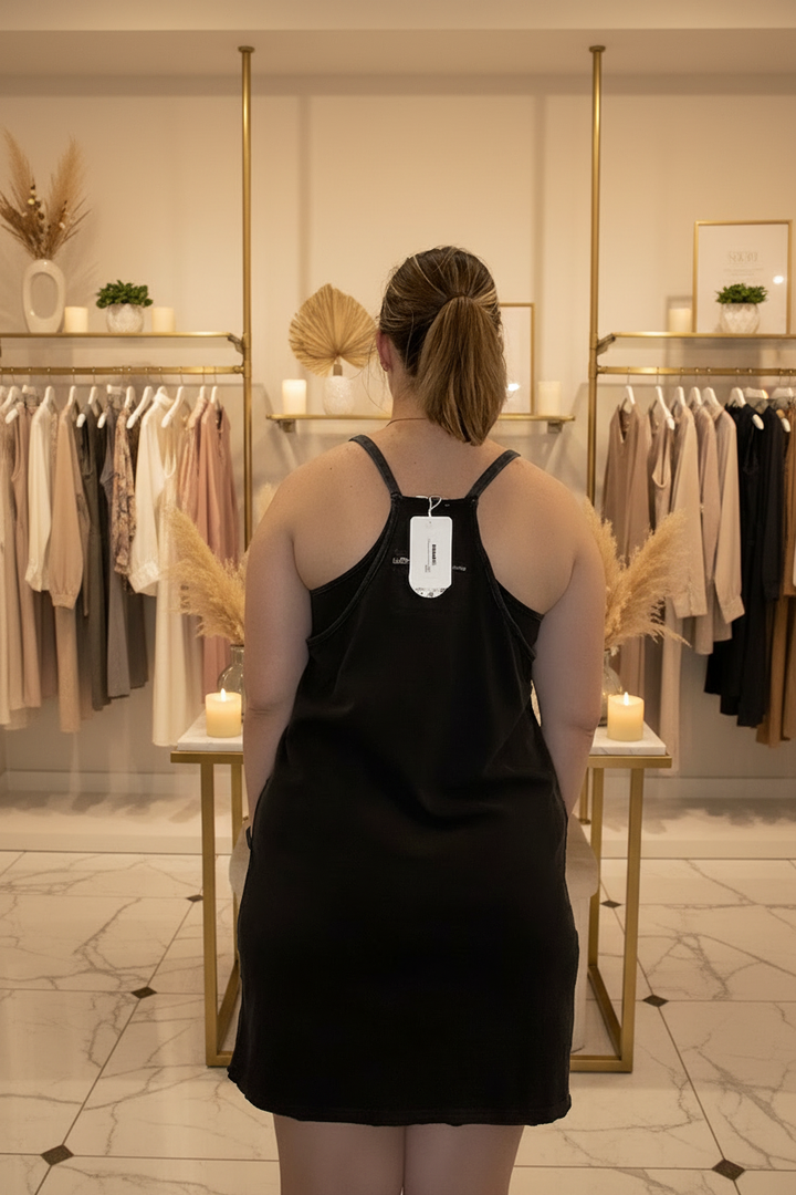 Black Dress Side — Boutique Background