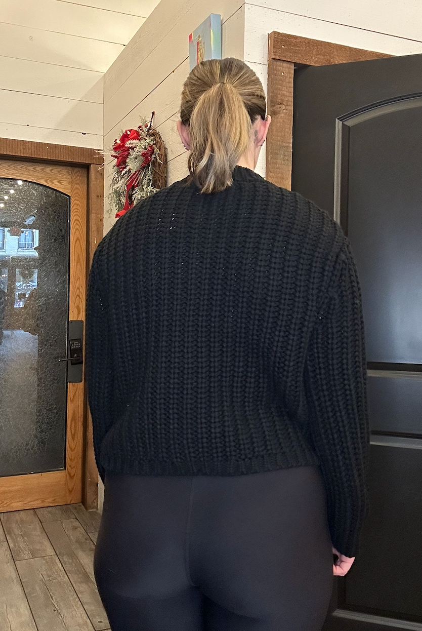 Chunky Knit Cardigan With Gold Buttons