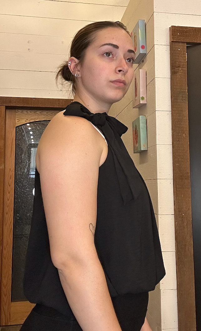 Halter Tie Neck Bubble Sleeveless Top