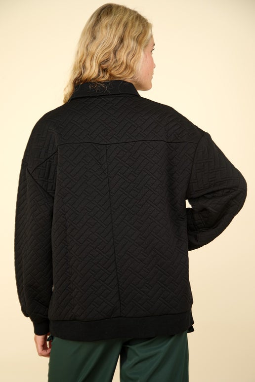 Oversized Quilted Knit Top