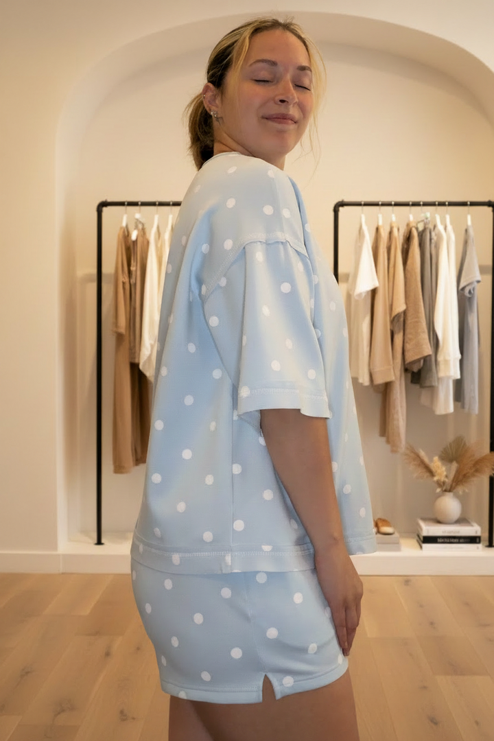 Blue Polka Dot Set - Side Redo