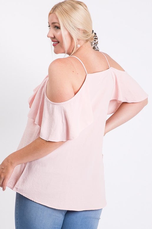 Open Shoulder Top with Flap Details