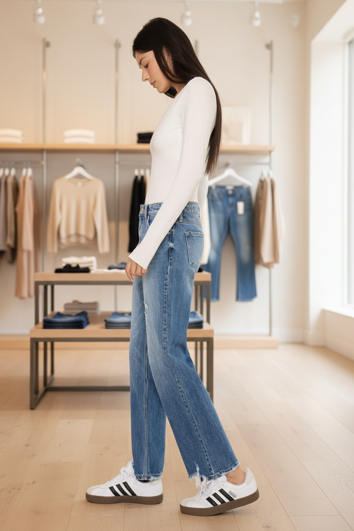 Boutique background, side view