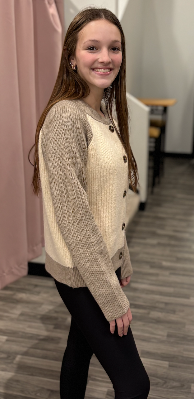 Varsity Color Block Cardigan