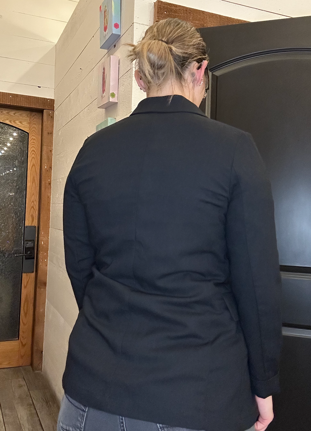 3/4 Cuff Sleeve Collared Blazer