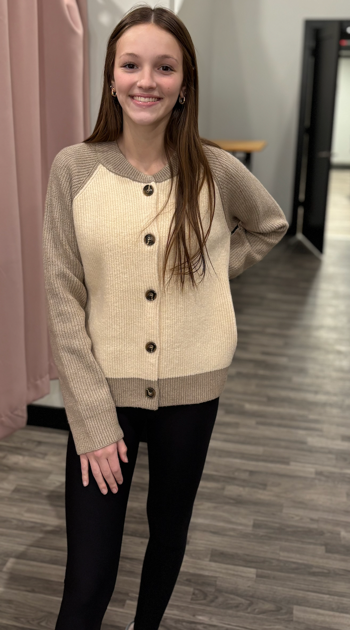 Varsity Color Block Cardigan