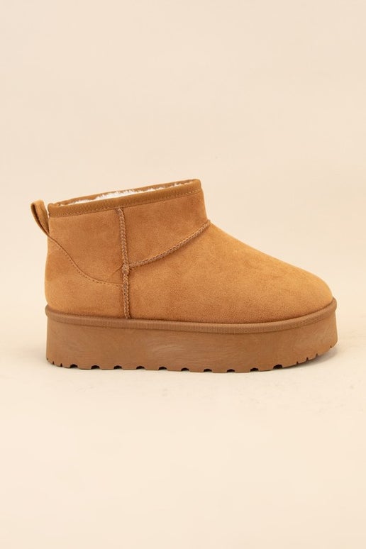 Platform Cozy Sherpa Fur-line Boots