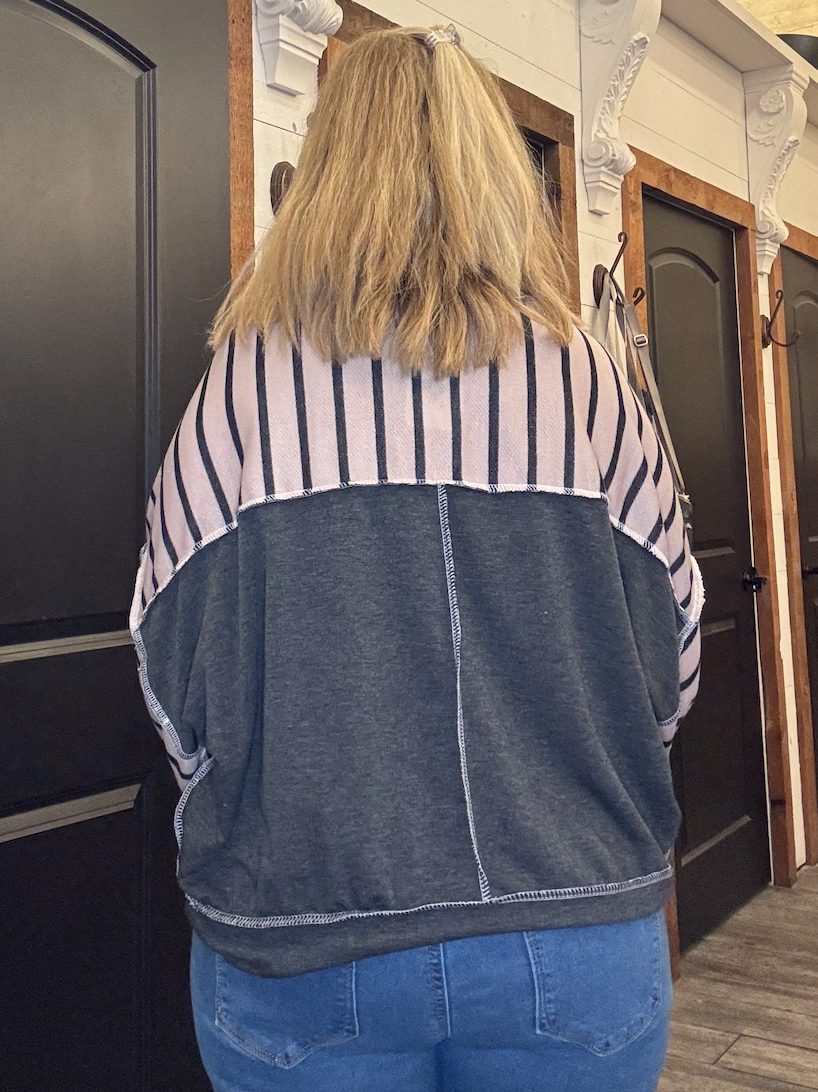 Crew Neck Loose Fit Pullover Knit Top