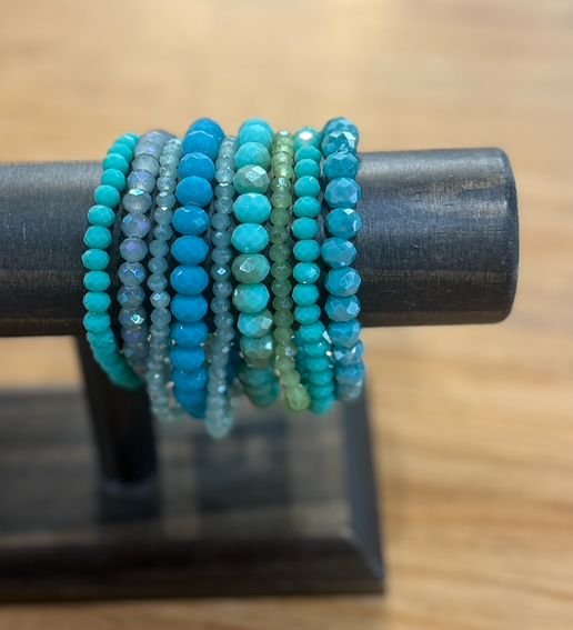 Glass Bead 9 Set Bracelet