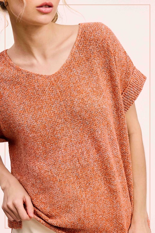 Short Sleeve Lightweight Sweater Top