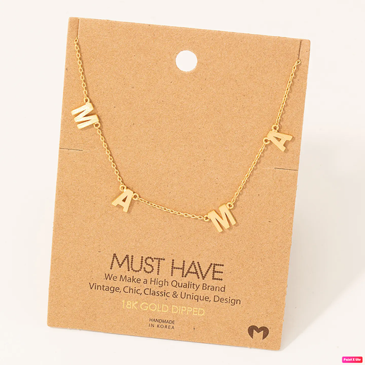 Dainty Mama Station Charm Necklaces